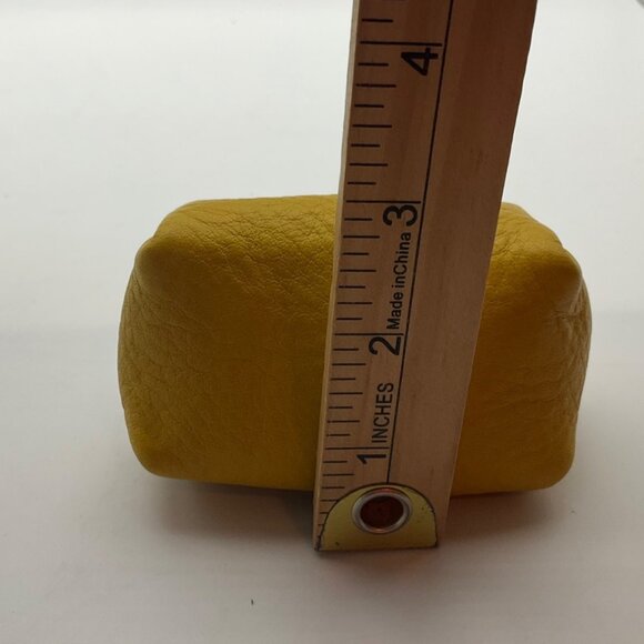 Portland Leather Goods Mini Yellow Leather Coin Dopp Pouch Bag Charm - Picture 7 of 8